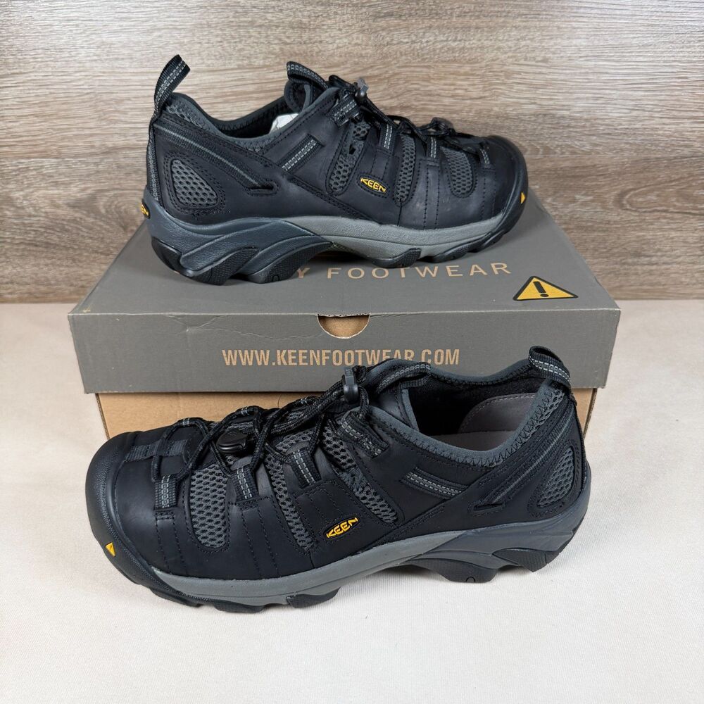 KEEN Utility Atlanta Cool Steel Toe Work Shoes Men’s 11.5 EE Wide Black NIB